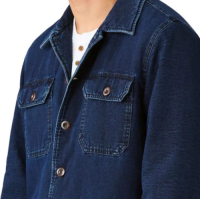 New Style Mens Large Size Denim Jacket Casual Style Personality Fashion Denim Shirt Male Solid Blue Color