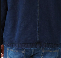 New Style Mens Large Size Denim Jacket Casual Style Personality Fashion Denim Shirt Male Solid Blue Color