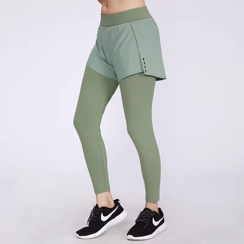 Womens 2 in 1 Yoga Leggings Sportswear