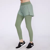 Womens 2 in 1 Yoga Leggings Sportswear